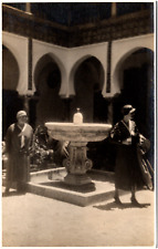 Courtyard Fountain at Dar Aziza Palace Algiers Algeria 1920s RPPC Postcard Photo picture