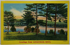 LINDSTROM Minnesota MN Greetings Landscape Lake Trees Nature Photo Postcard picture