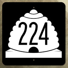 Utah State Route 224 highway marker road sign beehive Park City ski 16x16 in. picture