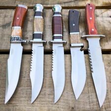 5 PC Fixed Blade Wood Hunting Knife Tactical Survival Bowie OUTDOOR Camping NEW picture