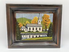 Vintage Coppercraft Guild Picture Frame Church Embroidery Religious Country picture