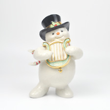 Lenox 2020 Snowman Playing Harp Sculpture Figurine Ornament Statue Collectible picture