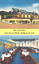 1950's Hollywood CA Bit Of Sweden Restaurant Smorgasbord Vtg California Postcard picture
