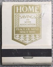 Home Savings and Loan Association Vintage Matchbook Cover - New picture