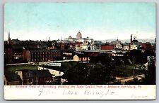 Harrisburg PA Pennsylvania Postcard Birds Eye View Showing State Capitol RPO picture