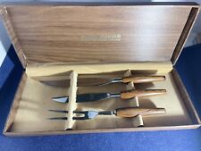 Vintage Mid Century Modern Mode Danish Knives Sheffield England 3 piece carving  picture