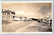 Custer South Dakota SD Postcard RPPC Photo Main Street Texaco Theatre c1940's picture