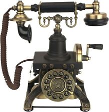 Antique Eiffel Tower 1892 Rotary Corded Retro Phone-Vintage Telephones, Bronze picture