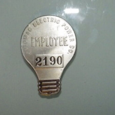 Vintage Numbered Potomac Electric Power Co.  PEPCO Employee Light Bulb Badge picture