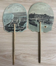 VTG Antique Cardboard Fans World's Columbian Exposition Chicago Worlds Fair 1893 picture