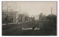 RPPC Gleason Ave Street View AURORA IL? Illinois Vintage Real Photo Postcard picture