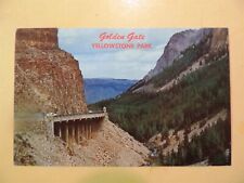 Yellowstone National Park Wyoming vintage postcard Golden Gate canyon picture