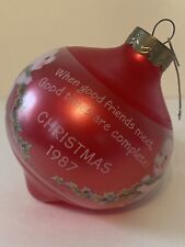 Vintage Hallmark Ornament 1987  When Good Friends  Meet Glass Mice Collectible picture