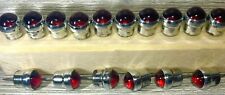 Vintage lot of 16 Signal Glass Marble Cat Eye RED Reflectors Rat Rod custom picture