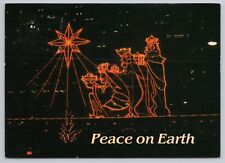 Postcard Peace on Earth Merry Christmas Santa Stamp  picture