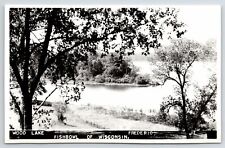 Frederic WI Uninhabitable Island? in Wood Lake~Fishbowl of Wisconsin RPPC 1950s picture