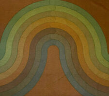 HUGE Vintage Verner Panton Mira-X Curve DECONOVA Rainbow MCM Fabric Textile Art picture