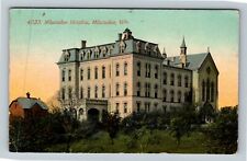 Milwaukee WI-Wisconsin, Milwaukee Hospital Building, c1914 Vintage Postcard picture