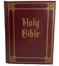 Vintage Holy Bible KJV, 1960s Red Large Guiding Light Edition Gold Edges picture