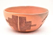 Beautiful Antique Tesuque Pueblo Native American Pottery Serving Bowl large 8