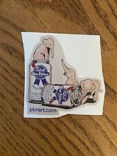 Pabst Blue Ribbon Pink Elephant Sticker | PBR Art | New Rare picture