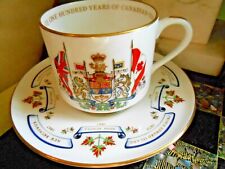 Aynsley Porcelain Canadian Confederation  Cup Saucer 100 Yrs picture