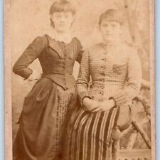 c1870s Aberdare, Wales, UK Short Hair Young Ladies CdV Photo Card B Thomas H25 picture