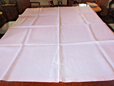 vintage pink linen tablecloth mint cond. 57