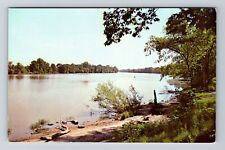 Defiance OH-Ohio, Banks Maumee River, Vintage Postcard picture