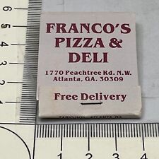 Vintage Matchbook Cover Franco’s Pizza & Deli restaurant  Atlanta  gmg Unstruck picture