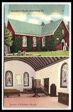 Petersburg VA Linen Postcard Blandford Church Interior Unposted  pc240 picture