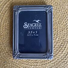 Vintage Seagull Pewter Double Sided Picture Frame 1999, 3.5x5” In Photo picture