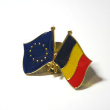 NEW EU Belgium Cross Friendship Country Flag Lapel Pin Patriotic Badge Brooches picture