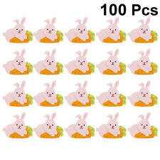 100PCS Lollipop Decoration Suckers Candy Cartoon Rabbit With Carrot Paper Cards picture