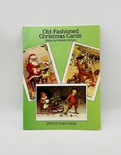 Vtg Old Fashioned Christmas Cards Book 24 Full Color By Gabriella Oldham Unused picture