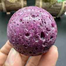 180g Natural HONEYCOMB ruby sphere quartz crystal ball healing picture