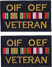 OEF and OIF Iraqi Freedom VETERAN Morale Patch  - 2PC Bundle -3.0 X 2.0 HOOK picture