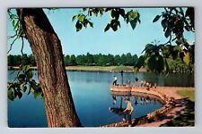 Syracuse NY-New York, Onondaga Park, Hiawatha Lake, Vintage Souvenir Postcard picture