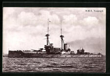 Ak British Battle Ship Hms Vanguard On Backbord picture