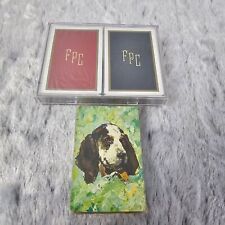 Vintage Stardust Plastic Coated Cocker Spaniel Playing Cards Lot of 3 New Sealed picture