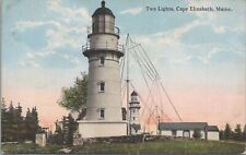 Postcard Lighthouse Two Lights Cape Elizabeth Maine ME  picture