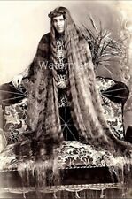 Vintage 1890s Black & White  Reprint Photo of Caucasian Woman Very Long Hair  picture