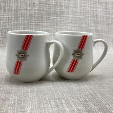 2 Vintage TWA First Class White Demitasse Espresso Coffee/Tea Cups Mugs picture
