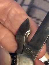Vntg Kent NY CITY USA Scout Knife 3-Bld w CIGAR CUTTER Can & BtOpnr Pocket Knife picture