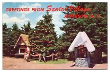 Vtg Show House Giant Tree Wishing Well Santa's Village Jefferson NH Postcard picture