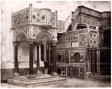 Sommer, Italy, Salerno, Interior of the Cathedral Pulpit vintage albumen print,  picture