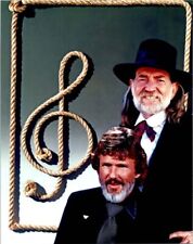 Willie Nelson and Kris Kristofferson 1980's publicity pose TV special 8x10 photo picture