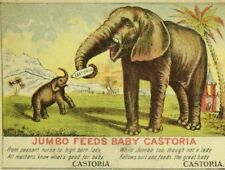 1880's-90's Centaur Liniment Castoria Jumbo Elephant & Calf P. T. Barnum P93 picture