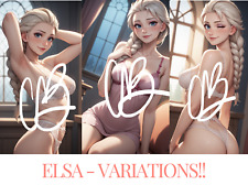 Elsa - Frozen- Anime Waifu Art Print - GLOSSY PHOTO PRINT - [4x6] picture