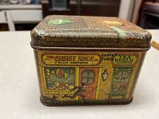 Vintage Cheinco Cheese Tea World Shoe Repair Village Shops Metal Tin picture